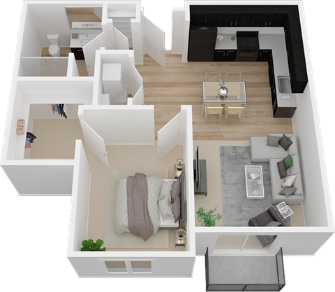 A1C Floor Plan at STATION BY VINTAGE, COVINGTON
